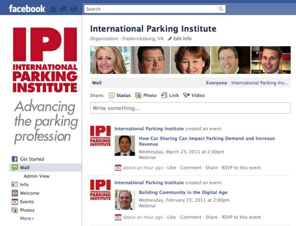 Ein Screenshot einer Facebook-Seite mit sechs Profilfotos von MÃ¤nnern und Frauen oben sowie Zitaten und Text auf der linken Seite.