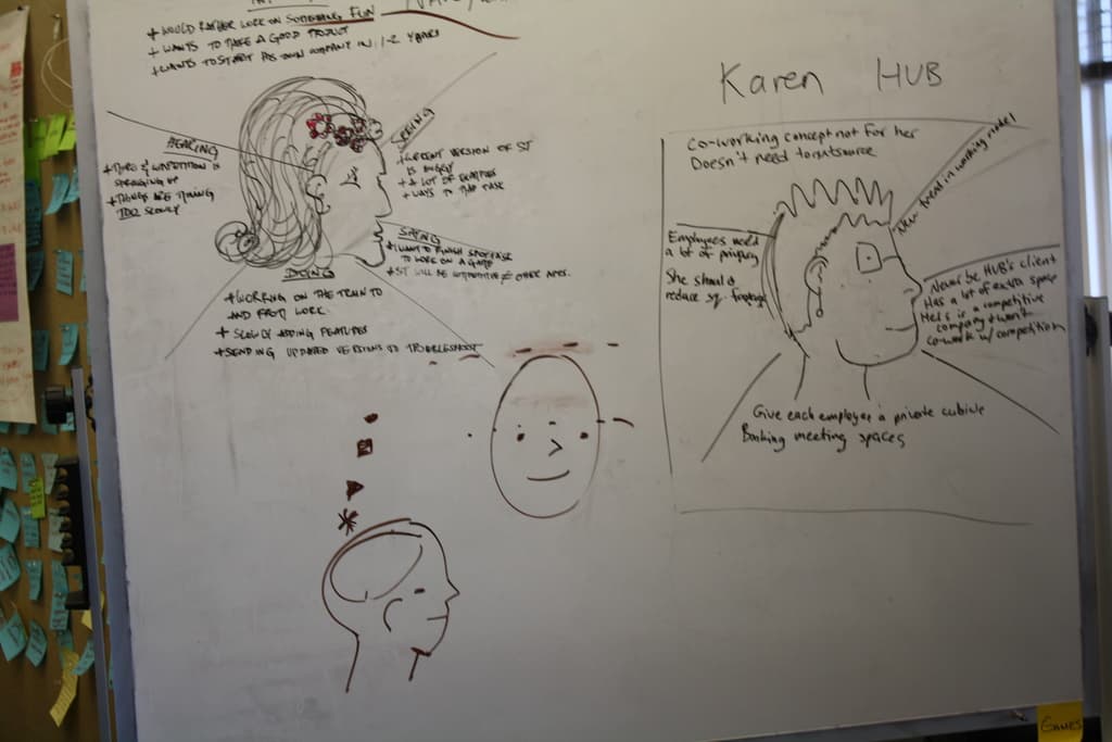 Ein Plakat mit einer Zeichnung und Text.