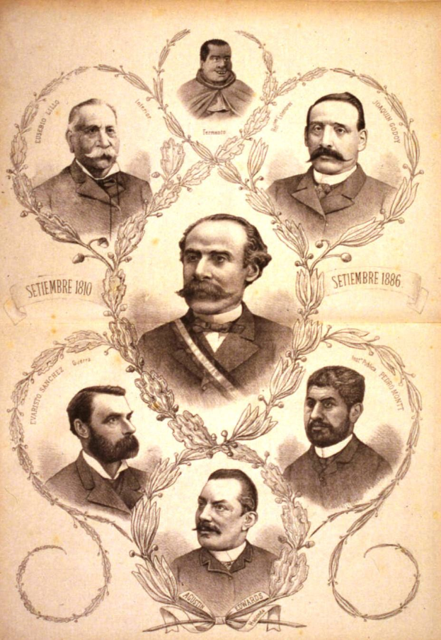 Eine Gruppe von Männern in Anzügen und Krawatten, die in einem Kreis mit verschiedenen Gesichtsausdrücken angeordnet sind und ein altes Buch umgeben.