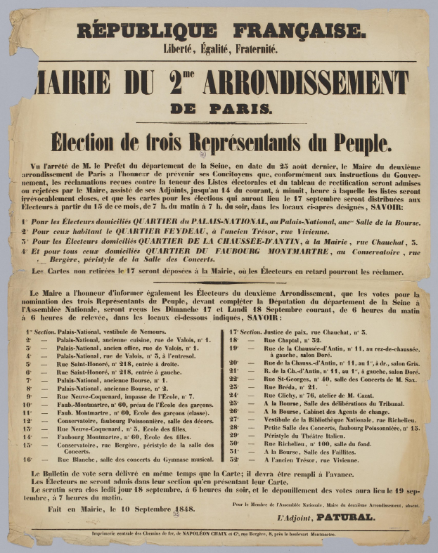 Schwarzer und weißer Zeitungsausschnitt mit einem Männergesicht und Text, der wie eine Wahlurne aussieht.