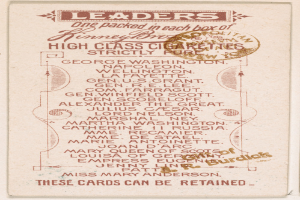 Eine alte Visitenkarte mit dem Wort 'Führer' darauf gegen einen weißen Hintergrund.