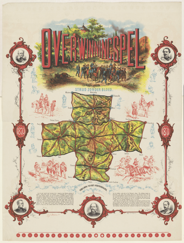 Ein buntes, detailliertes Stadtplan-Poster von Überwiningspel, Deutschland, mit lachenden Menschen, Bäumen und klar beschrifteten Sehenswürdigkeiten.