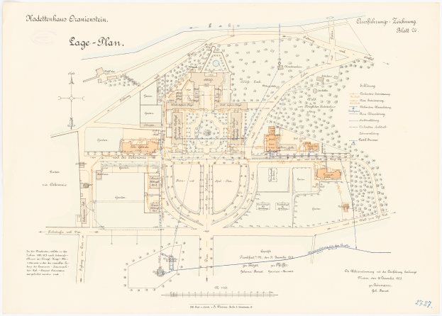 Ein detaillierter Stadtplan von Köln, Deutschland, mit einer Zeichnung eines Gebäudes auf einem Stück Papier, einschließlich Text über die Geschichte, Kultur und Sehenswürdigkeiten der Stadt.