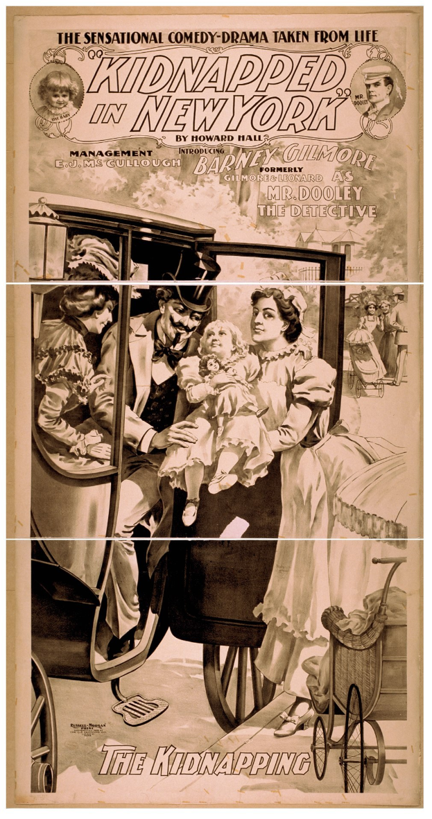 Plakat für den Film "Entführt in New York", das eine Gruppe besorgter Menschen in einem Fahrzeug zeigt, mit dem Titel überall und einem ernsten, ged├Ąmpften Farbschema.