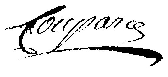 Schwarz-weißes Logo mit dem Wort "Unternehmen" in schwarzer Tinte auf einem weißen Hintergrund.
